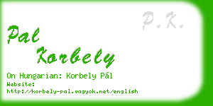 pal korbely business card